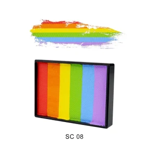 Private Label Halloween Cosmetic Makeup Water Based Face and Body Paint Split Rainbow Face Painting Cake for Kids Adults
