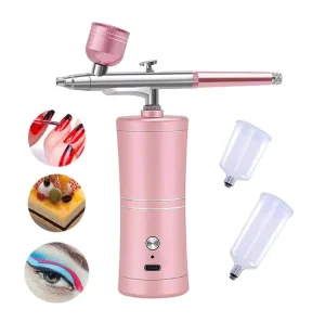 Private Label Low MOQ Cordless Airbrush Kit Customizable Aluminum Alloy Spray Pen for Salon Sourcing Businesses