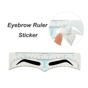 Private Label Permanent Makeup Supplies Eyebrow Sticky Stencil Ruler Measure Tool Disposable Microblading Eyebrow Ruler Sticker