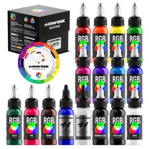 Private Label Premium Professional Tattoo Ink Set 30ml 1oz Tattoo Ink Pigment 16 Colors for Tattoo