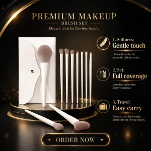 Private Label Professional Makeup Brush Set with Travel Case Full Face Eye Cosmetic Brushes OEM ODM Supply