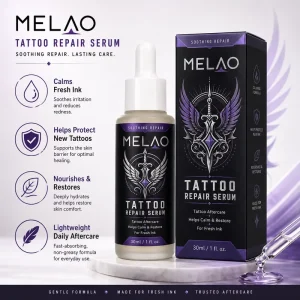 Private Label Tattoo Repair Serum for Fresh Ink Redness Reduce Skin Barrier Defense Restorative Aftercare