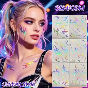 Private Label Temporary Tattoo Sticker Custom Cosmetic Grade Long Lasting Waterproof OEM ODM Body Face Tattoo Patches