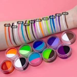 Private Label Water based Face & Body Paint Custom Logo 2 Color Cream Paint Set for Festival & Party