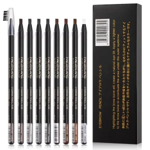 Private Label Waterproof Permanent Microblading Eyebrow Pencil 8 Colors Fine Tattoo Cosmetic Peel off