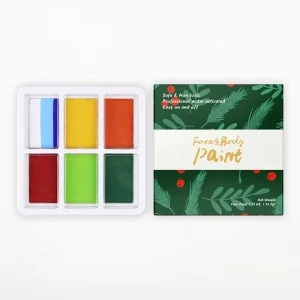 Private Logo 6 Color Festival Face Paint Professional Water Based Face Body Paint Palette for Halloween Christmas