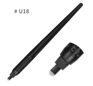 Private Logo Disposable Microblading Tools Eyebrow Tattoo Pen Pink Black 0.15mm U18 Manual Tebori Blade Permanent Makeup Pen