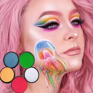 Private Logo Water-Activated Bright Eyeliner & Face Body Paint Cake Vegan Washable for Children