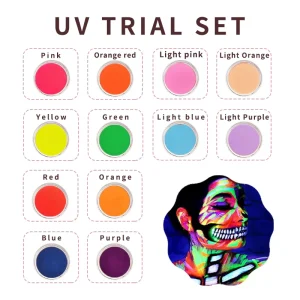 Private Logo Water Based Body Paint Vegan Glow in the Dark UV Neon Cream Bright Color for Face Painting Body Paint Supplies