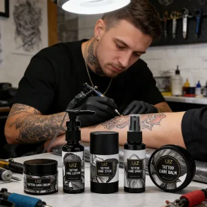 Private Tattoo Care Kit With Cream Lotion Stick Spray Balm Aftercare Brightener for New and Older Tattoo Healing Balm Tattoo Set