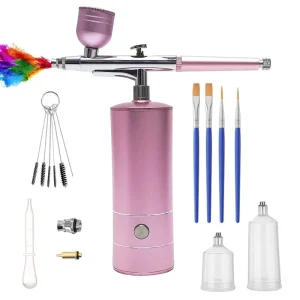 Profesional Paint Barber Spray Gun Cordless Airbrush Kit With Compressor Nail Painting