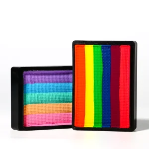 Profession Rainbow Split Face Body Paint Pride One Stroke Face Painting Split Cake Facepaints