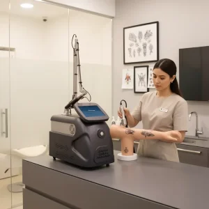 Professional 1-10hz Adjustable Picosecond Q Switched Nd Yag Laser Tattoo Removal Equipment for Laser Clinic