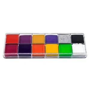 Professional 12 Color High Pigment Acrylic Natural Plant Based Painting Palette Face Body Art Parties Body Painting Supplies