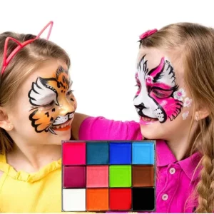 Professional 12-Color High Pigment Oil Painting Palette for Face Body Art for Parties Halloween Cosplay Christmas New Year’s Day