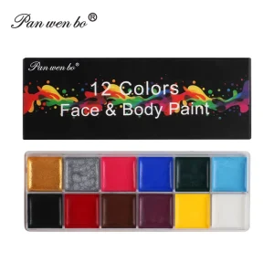 Professional 12-Color Oil Body & Face Paint Set Non-Toxic Face Paint Palette Face Paintings