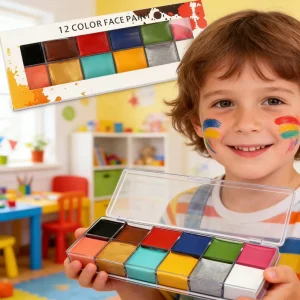 Professional 12 Colors Non Toxic Face Body Paint for Safe Body Art