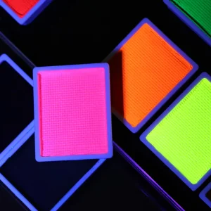 Professional 12 UV Neon Color Fluorescent Face and Body Paint Palette Glow in the Dark Paint Set for Halloween Makeup