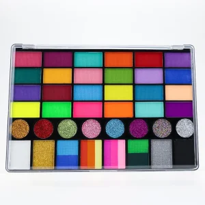Professional 12 Uv Neon Color Fluorescent Water-Based Non-Toxic Face Paint Palette Glow Dark Body Paint For Kids Halloween