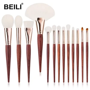Professional 13PCS Goat Synthetic Foundation Eyeshadow Powder Makeup Brush Set Custom Logo Customizable Eye Makeup Brushes