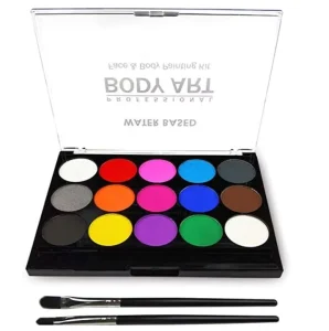Professional 15 Colors Body And Professional Halloween Set Makeup Painting Kit For Kids Palette Face Paint