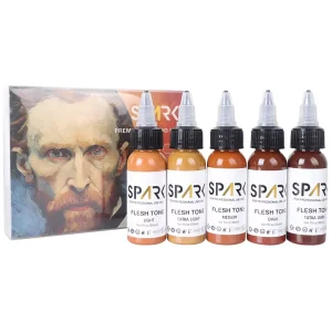 Professional 1oz Organic Skin Tone Brown Color Tattoo Ink Set High Quality Pigment Kit for Realistic Tattoos by Artists