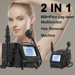 Professional 2 In 1 Pico Nd Yag and 808nm Diode Laser Equipment for Hair and Tattoo Removal Skin Tightening