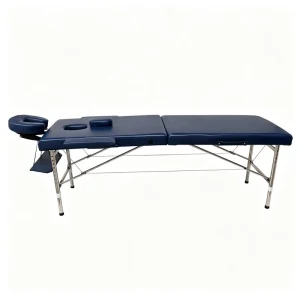 Professional 2 Section Massage Table Folding Stainless Steel Spa Bed Height Adjustable Salon Bed