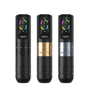 Professional 2.2 4.2mm Stroke Straight Rod Structure Dual Battery Wireless Tattoo Pen Machine Kit for Body Art