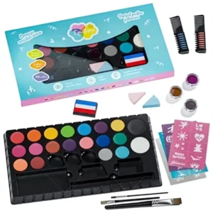 Professional 20 Colors Face Painting Kit Non Toxic Body Paint Set for Kids Safe Cosmetic Grade Makeup Palette for Halloween