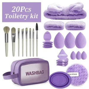 Professional 20-Piece Makeup Tool Kits Professional Makeup Tools Set with Cosmetic Bag Waterproof Cosmetic Bag