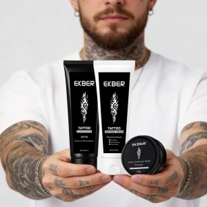 Professional 3 Step Tattoo Maintenance Set Natural Vegan Extract for Color Vibrancy Skin Hydration Tattoo Aftercare