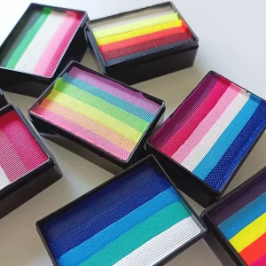 Professional 30g Hypoallergenic Rainbow Split Cake Body Art Face Paint Water Based Halloween Makeup Customized Design