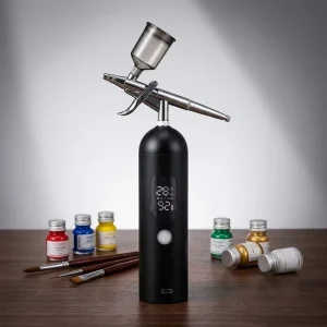 Professional 35PSI Dual Action Airbrush Kit with Airbrush Compressor Cordless Design for Cake Decorating & Nail Art
