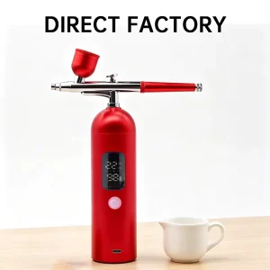 Professional 35PSI Rechargeable Airbrush Kit Dual Action Design & Auto Stop for Nail Art Cake Decorating