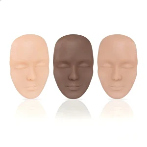 Professional 3D Full Face Silicone Practice Mannequin for Microblading Eyebrow Lip Makeup Artist