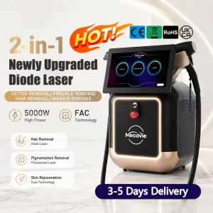 Professional 5000W Diode Laser Hair Removal Machine 2 in 1 Tattoo Removal Laser 4 Wavelength Painless Salon Equipment