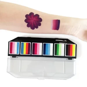 Professional 6-color palette for Halloween makeup water-soluble rainbow split cake for kids face paint