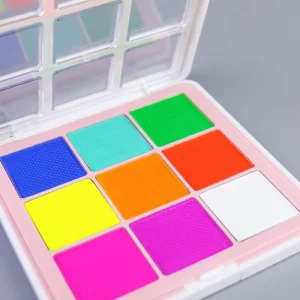 Professional 9-Color UV Neon Glow-in-Dark Face Paint Palette Private Label Water Activated Body Makeup