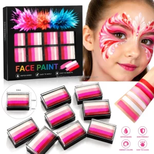 Professional 99 Color Non Toxic Skin Friendly Mineral Face Body Painting Kit for Children Halloween Cosplay Party Makeup