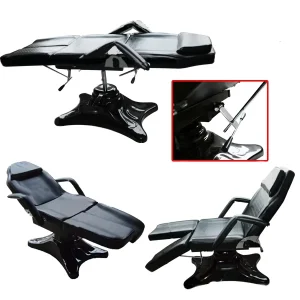 Professional Adjustable Stainless Steel Tattoo Chair with Portable Armrest Portable Tattoo Machine in Kits
