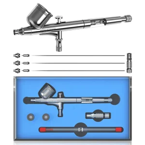 Professional Airbrush Gun Dual-Action Gravity Feed 0.3mm Precision Spray for Model Painting Nail Art Makeup