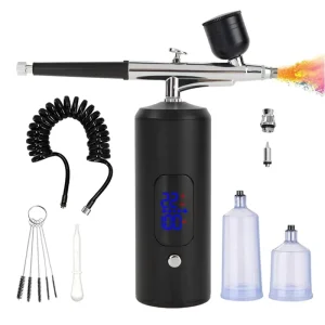 Professional Airbrush Kit for Nail Art Makeup Painting Cake Decorating High Precision Air Brush Gun with Power Supply