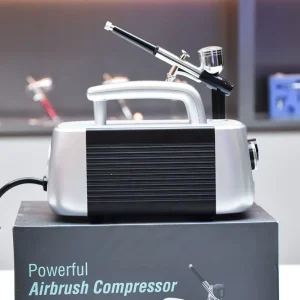 Professional Airbrush Set with Mini Compressor for Makeup Tattoo and Craft Applications