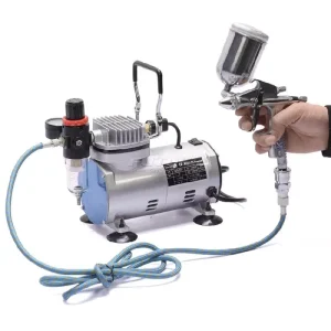Professional Airbrushing System Kit Brushless Inverter Conversion Portable Oil Free Silent Air Pump Gravity Siphon Feed Pumps