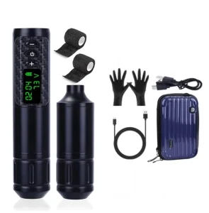Professional Alloy Wireless Battery Complete Tattoo Pen Kit