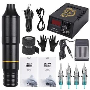 Professional Aluminium Alloy Tattoo Machine Kits Complete Tattoo Pen Sets