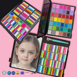 Professional Artist Split Cake Set Customized Safe Face Paint for Kids and Adults for Festivals and Body Painting