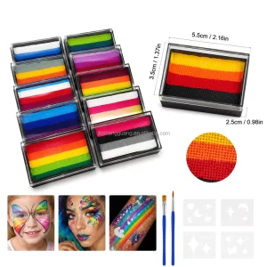 Professional Artist Split Cake Set Customized Safe Face Paint for Kids and Adults for Festivals and Body Painting