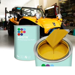Professional Automotive Refinish Coating High Gloss Lemon Pearl Metallic 2K Yellow Car Paint